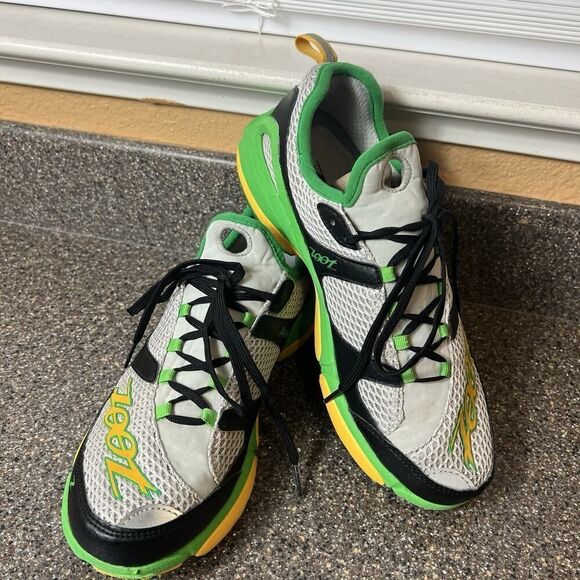 Zoot M TT Trainer Running Shoe Men 8.5 Sneakers Gray/Black/Green Lace Up Low Top main image 4